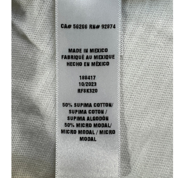 SPLENDID TOP WOMENS XSMALL BASIC CREW NECK SHORT SLEEVE SLUB TEE SHIRT WHITE - Picture 11 of 12